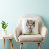 Coussin Chat Tabby Dessin Animé Drôle (Chaise)