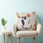 Coussin Chat Tuxedo Charmeur Restez Pawsitive Écharpe Élég (Chaise)