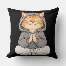 Chat Zen en capuche – Joli chat de dessin animé en