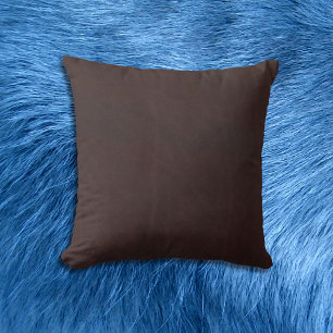 Coussin Châtaigne foncé Brown Faux Cuir
