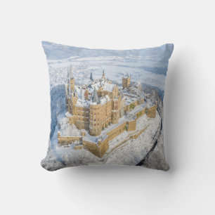 Coussin Château aérien de Hohenzollern : Allemagne enneigé