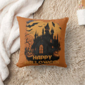 Coussin Château d'Halloween sous lumière lunaire (Couverture)