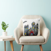 Coussin Château éffrayant halloween Art Throw Cushion (Chaise)