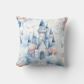 Coussin Château Enchanté en Fleurs Pastel Conte de Fées Fl (Recto)