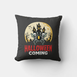 Coussin Château hanté de squelettes dansants à l'approche