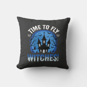 Coussin Château Hanté des Sorcières de l'Halloween