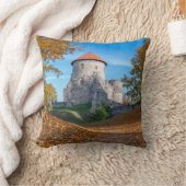 Coussin Château médiéval entouré de forêt (Couverture)