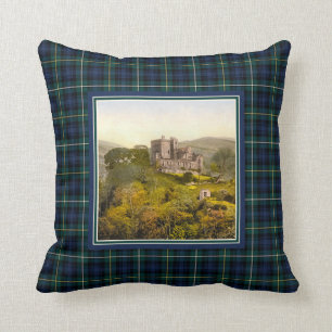 Coussin Château vintage Campbell de tartan d'Argyll