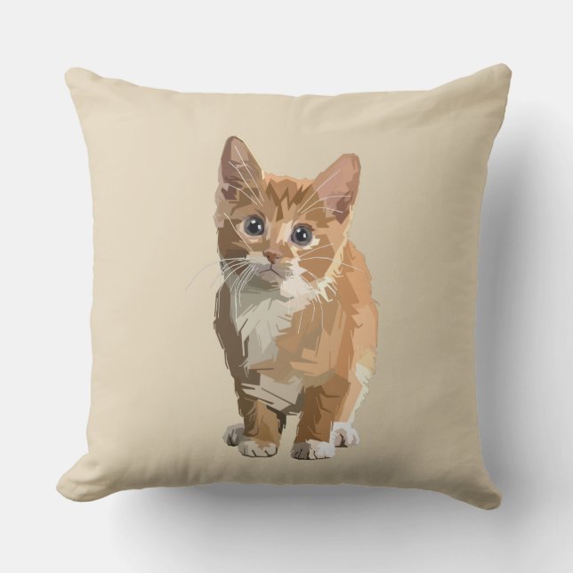 coussin chaton abstrait (Recto)