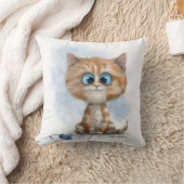 Coussin Chaton au gingembre avec dessin animé de souris (Couverture)