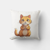 Coussin Chaton buvant du café (Recto)
