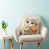 Coussin Chaton de dessin animé adorable avec de grands yeu (Chaise)