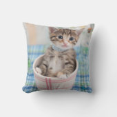Coussin Chaton de Munchkin avec le joli ruban (Recto)