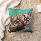 Coussin Chaton mignon d'Ocelot de bébé de sommeil (Couverture)