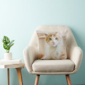 Coussin Chaton orange et blanc (Chaise)