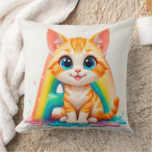 Coussin Chaton orange mignon de dessin animé (Couverture)