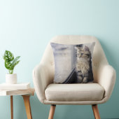 Coussin Chaton regardant la fenêtre (Chaise)
