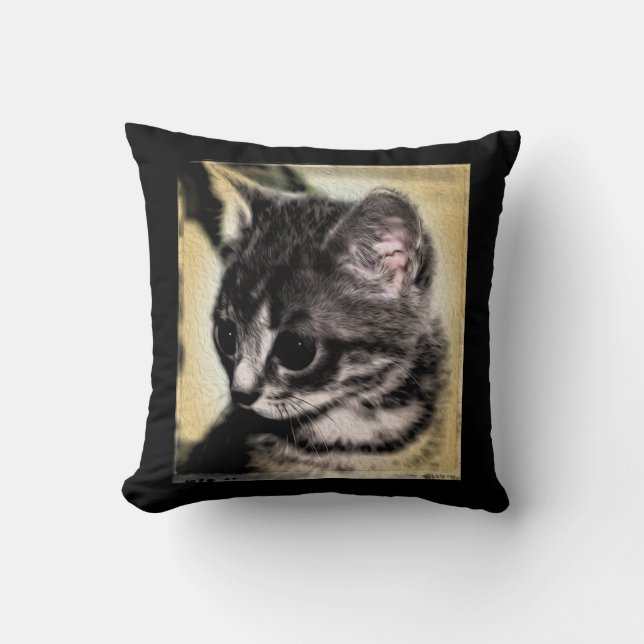 Coussin Chaton tigré (Recto)