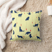 Coussin Chatons bleus et poissons rouges (Couverture)