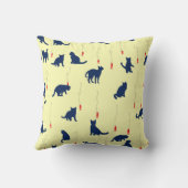 Coussin Chatons bleus et poissons rouges (Verso)
