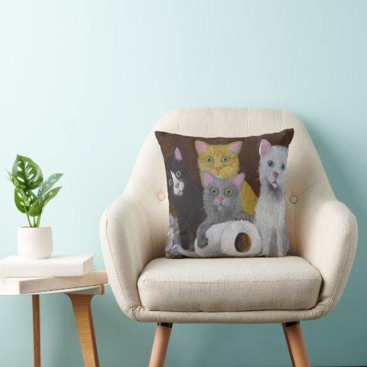 Coussin Chatons Joueurs (Chaise)
