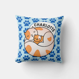 Coussin Chatons Mère et Bébés