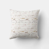 Coussin Chats adorables regardant par-dessus des cœurs (Verso)