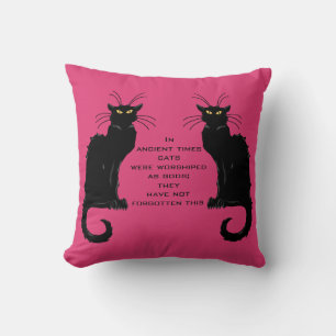 Coussin Chats adorés comme des dieux ; ils n'ont pas oubli