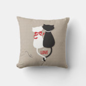 Coussin Chats amoureux (Recto)