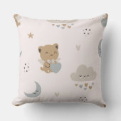 Coussin Chats anges Kawaii et nuages (2) (Recto)