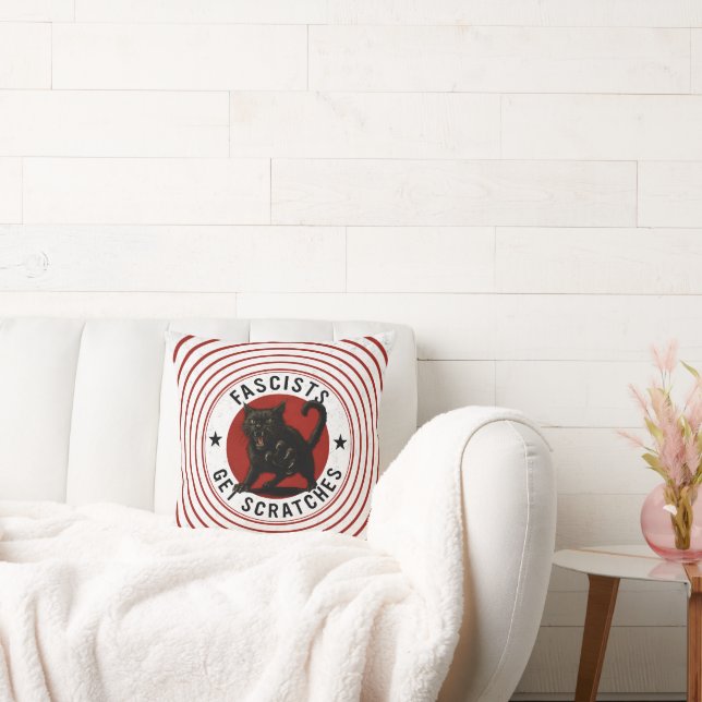 Coussin Chats Contre les Fascistes (Canapé)