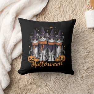 Coussin Chats cool d'Halloween Cadeau pour fille Cadeau po