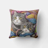 Coussin Chats dans un panier (Verso)