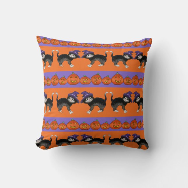 Coussin Chats de Halloween (Recto)
