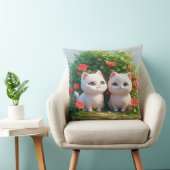 Coussin Chats de la Forêt Maison Verte et Confortable (Chaise)