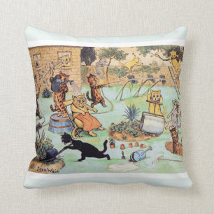 Coussin Chats de Louis Wain - c'est une catastrophe de