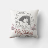 Coussin Chats de Noël mignons « Miaou » Design de vacances (Verso)