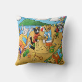 Coussin Chats de plage d'été (Verso)