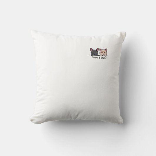 Coussin Chats en famille (Recto)