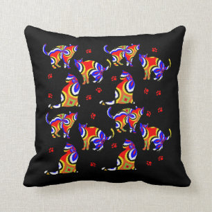 Coussin Chats funky Cute Amoureux de les chats brillants M