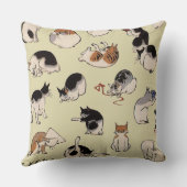 Coussin Chats japonais (couleur variable) (Verso)