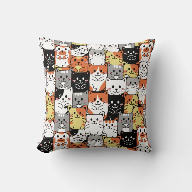 Coussin Chats mignons (Recto)