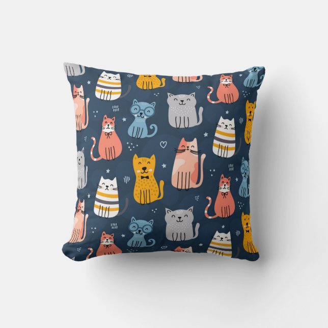 Coussin Chats mignons chats chats chatons Design sans cout (Recto)