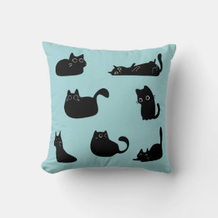 Coussin Chats noirs drôles