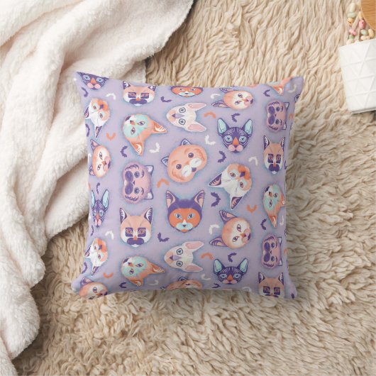 Coussin Chats pastel d'Halloween (Couverture)