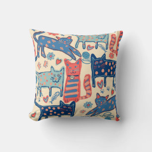 Coussin Chats rétro
