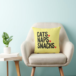 Coussin Chats Siestes Friandises - Amoureux des chats