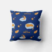 Coussin Chatte endormi sur un nuage, rêves doux (Verso)