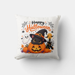 Coussin Chatte Mignonne Tasse de Voyage Joyeux Halloween -
