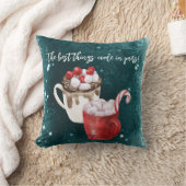 Coussin Chaud cacao Les Meilleures Choses Arrivent En pair (Couverture)